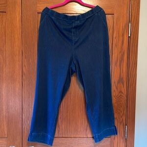 Denim & Co crop pants comfy knit air 1X A601629